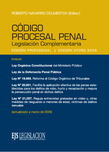 Código Procesal Penal y Legislación Complementaria 2026. EJS