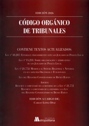 Código Orgánico de Tribunales 2026