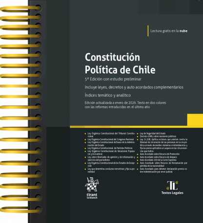Constitución Política de Chile 2026. Tirant Lo Blanch